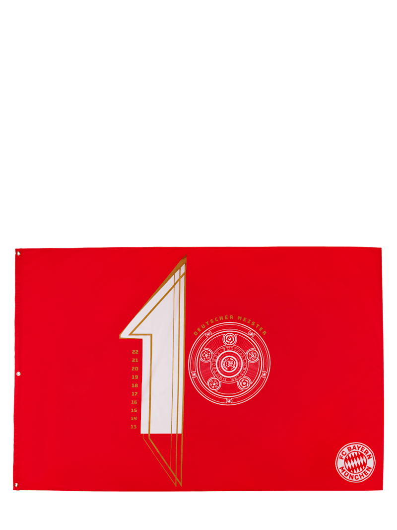 FC Bayern Fahne FC Bayern München Hissfahne 5 Sterne Logo, 250x150 cm, Aus  recyceltem Polyester, Mit Kunststoff-Karabinerhaken zur Befestigung am  Fahnenmast